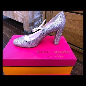 Kate Spade Rose gold sparkly shoes